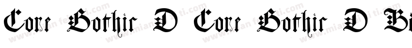 Core Gothic D Core Gothic D Bd字体转换